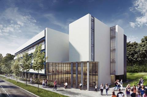 An artist impression of how the new teaching building will look at the university of east anglia fbm architects