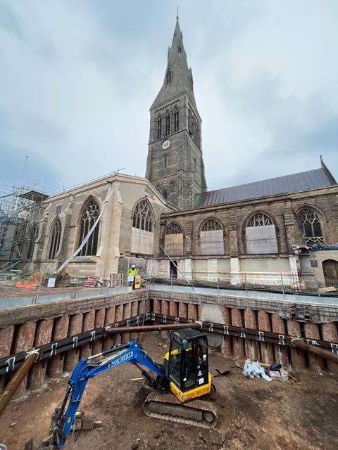 Leicester cathedral HLC basement excavation 2