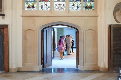 Leicester cathedral internal entrance to HLC 2
