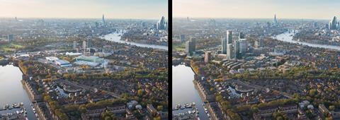 Canada Water before and after CGI