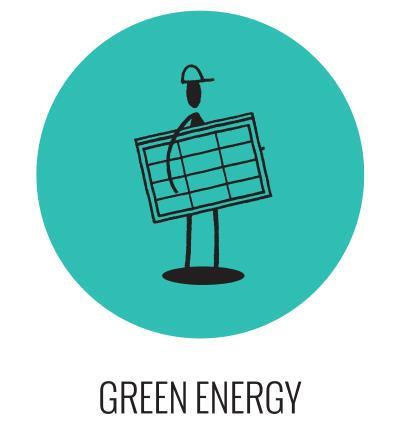 Green energy symbol