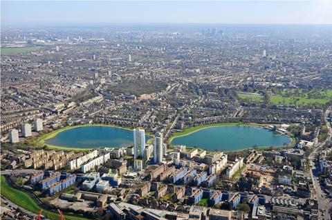 Woodberry Down - Berkeley, North London skyline