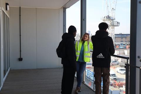 suzie and students at viewing platform