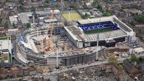 Tottenham Hotspur stadium aerial view