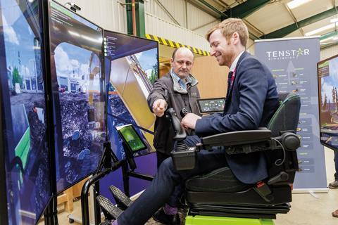Construction Minister Lee Rowley and Tenstar simulator CMYK copy