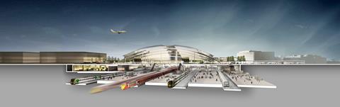 Farrell's London - Gatwick airport transport interchange with second runway