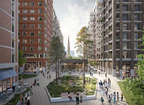 Coventry_I_final View from Coventry Market Roof towards Chistchurch Spire LR