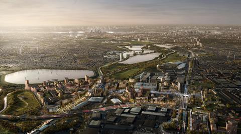 CGI of Meridian Water masterplan