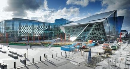 Grand Canal Square theatre and commercial development, designed by star architect Daniel Libeskind