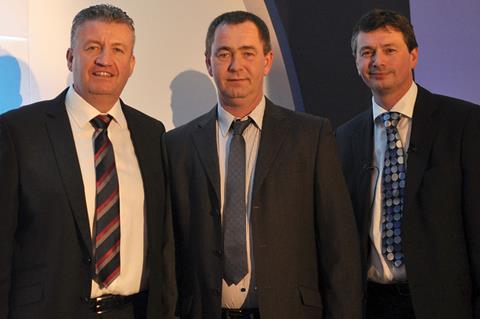 Paul Roughan, sales director at AkzoNobel; Kenny Hallsall, supervisor painter at Bagnalls; Duncan Lochhead, judge and commercial marketing manager at AkzoNobel