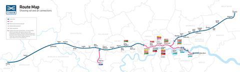 Crossrail route map