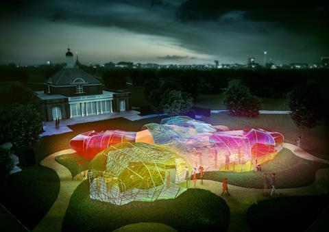 SelgasCano's Serpentine Pavilion - night render