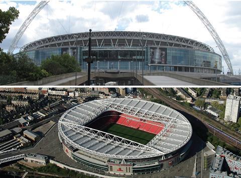 Wembley and Etihad stadiums