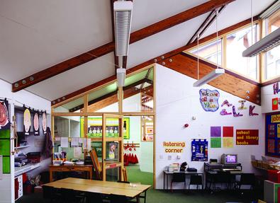 St Saviours School in Ealing uses extra ceiling height and glazing to flood its classrooms with light